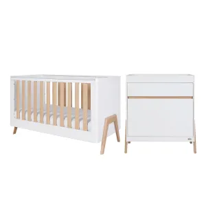 Tutti Bambini Fuori 2 Piece Room Set - White/Light Oak Tutti Bambini Fuori 2 Piece Room Set - White/Light Oak
