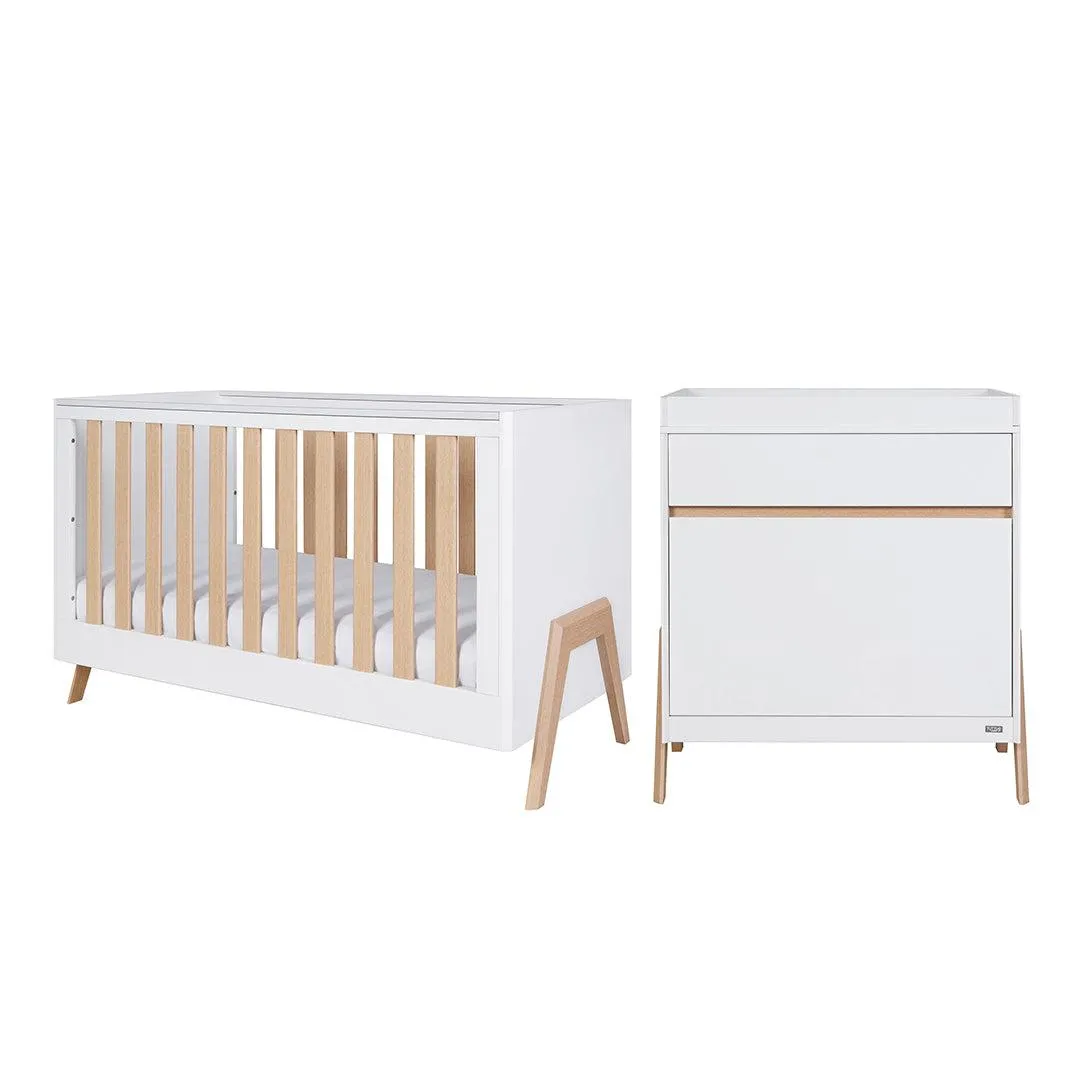 Tutti Bambini Fuori 2 Piece Room Set - White/Light Oak