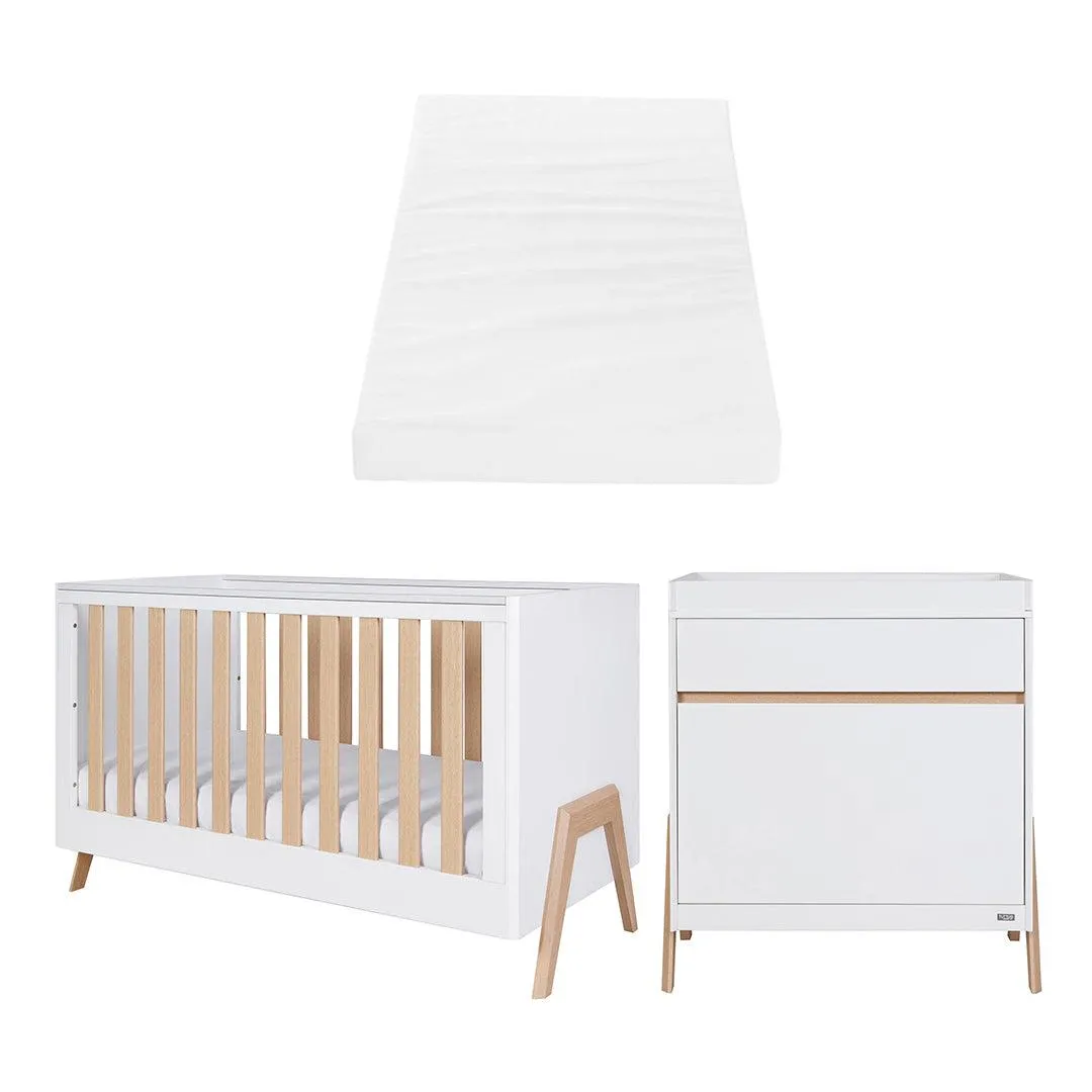 Tutti Bambini Fuori 2 Piece Room Set - White/Light Oak