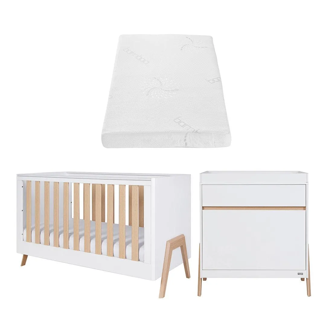 Tutti Bambini Fuori 2 Piece Room Set - White/Light Oak