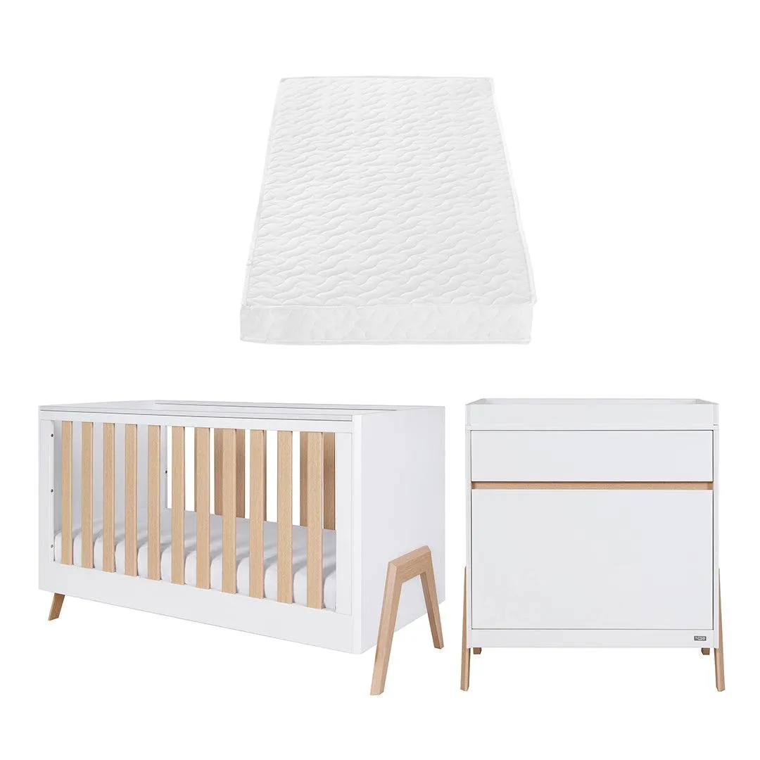 Tutti Bambini Fuori 2 Piece Room Set - White/Light Oak