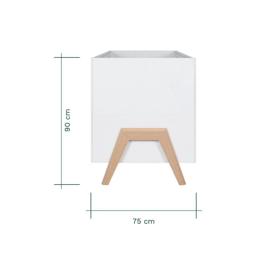Tutti Bambini Fuori Cot Bed - White/Light Oak