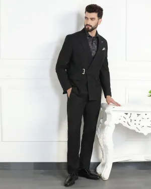 Two Piece Black Solid Formal Suit - Ethan Two Piece Black Solid Formal Suit - Ethan