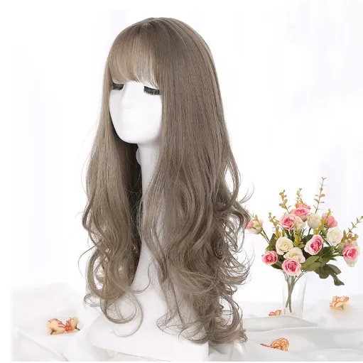 Wavy U-Part Wig for Women – Long Synthetic Hair Extension Clip-In Half Wig, Invisible & Natural Look, 60cm Blonde or Black Hairpiece