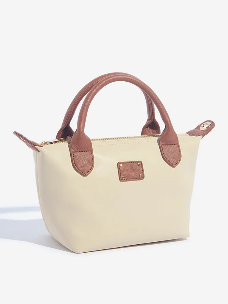 Westside Beige Handbag with Sling