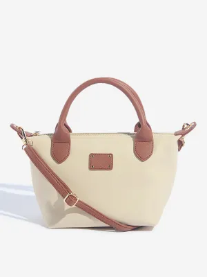 Westside Beige Handbag with Sling Westside Beige Handbag with Sling