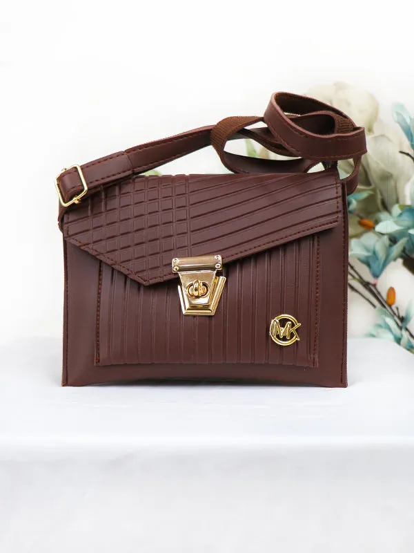 WHB37 Women's Handbag Dark Brown