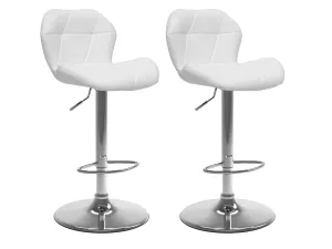 White Bar Stools with Backs, Set of 2 White Bar Stools with Backs, Set of 2