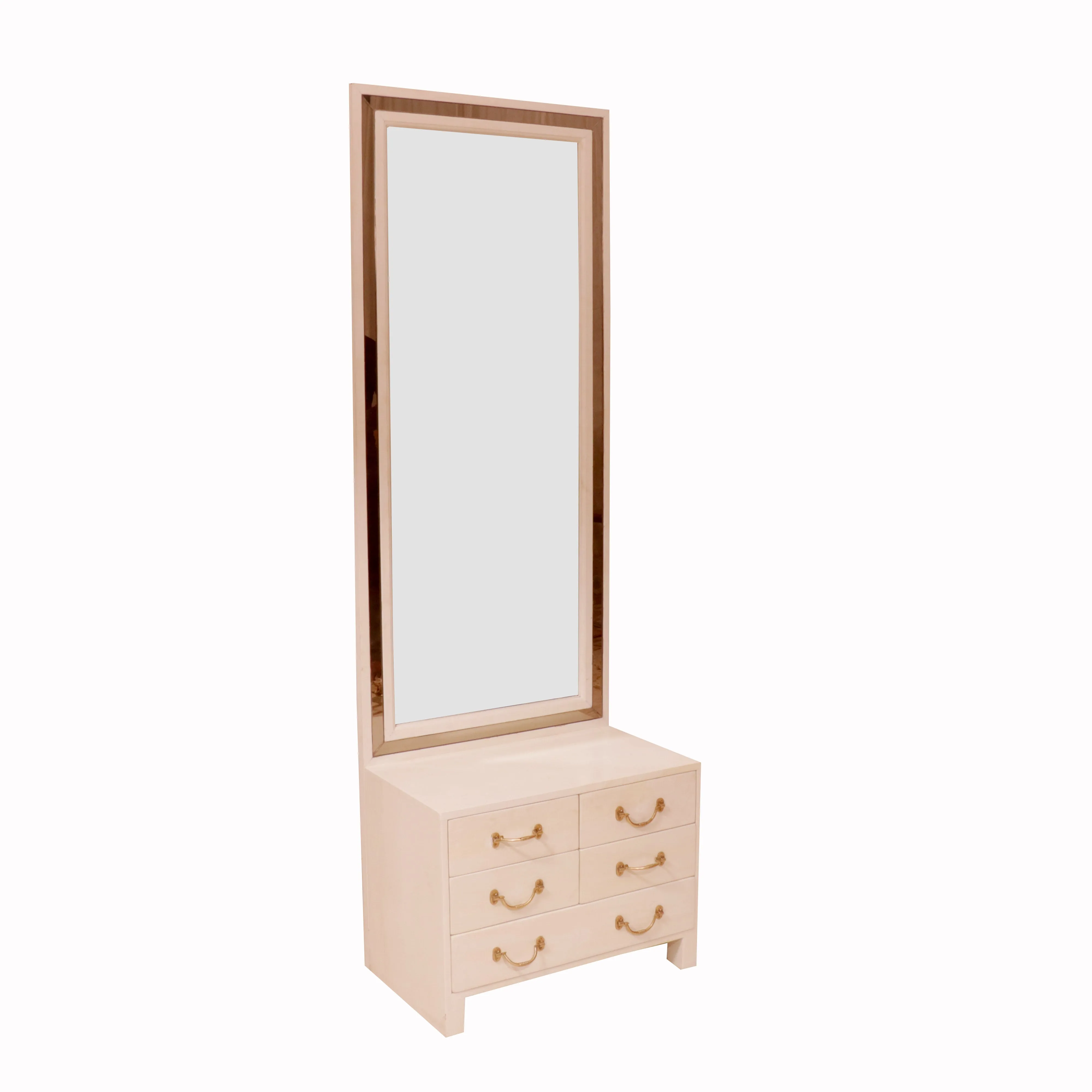 White Mirror with Drawers