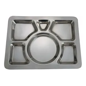 Winco SMT-1 Mess Tray, 6 Compartment, Style A, Stainless Steel, 15-1/2"x11-1/2" Winco SMT-1 Mess Tray, 6 Compartment, Style A, Stainless Steel, 15-1/2"x11-1/2"