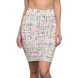 Womens Pencil Skirt, Colorful Stripe Style Womens Pencil Skirt, Colorful Stripe Style