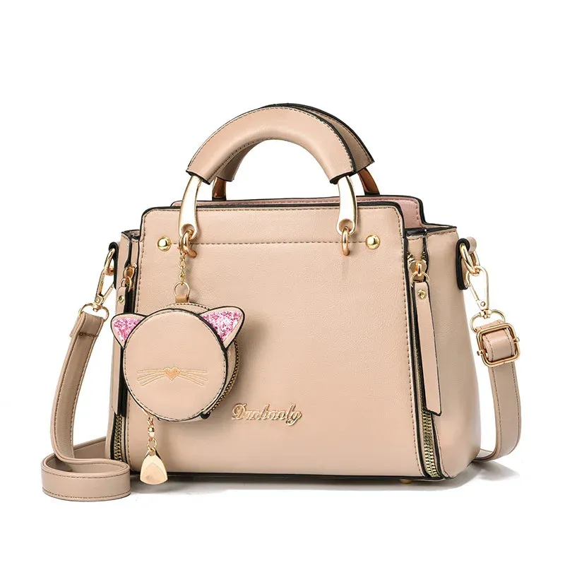 Women's Versatile Liberal Cat Handbag