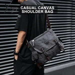 Xajzpa - Messenger Bag for Men Retro Canvas Satchel Casual Briefcases Laptop Bag Fit 13Inch,Water Resistant Crossbody College Satchel Bag Xajzpa - Messenger Bag for Men Retro Canvas Satchel Casual Briefcases Laptop Bag Fit 13Inch,Water Resistant Crossbody College Satchel Bag