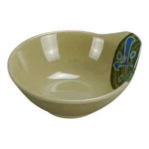 Yanco JP-3545 Japanese 5" Round Sauce Bowl with Handle in Sand Melamine, 10oz - Pack of 48 Yanco JP-3545 Japanese 5" Round Sauce Bowl with Handle in Sand Melamine, 10oz - Pack of 48