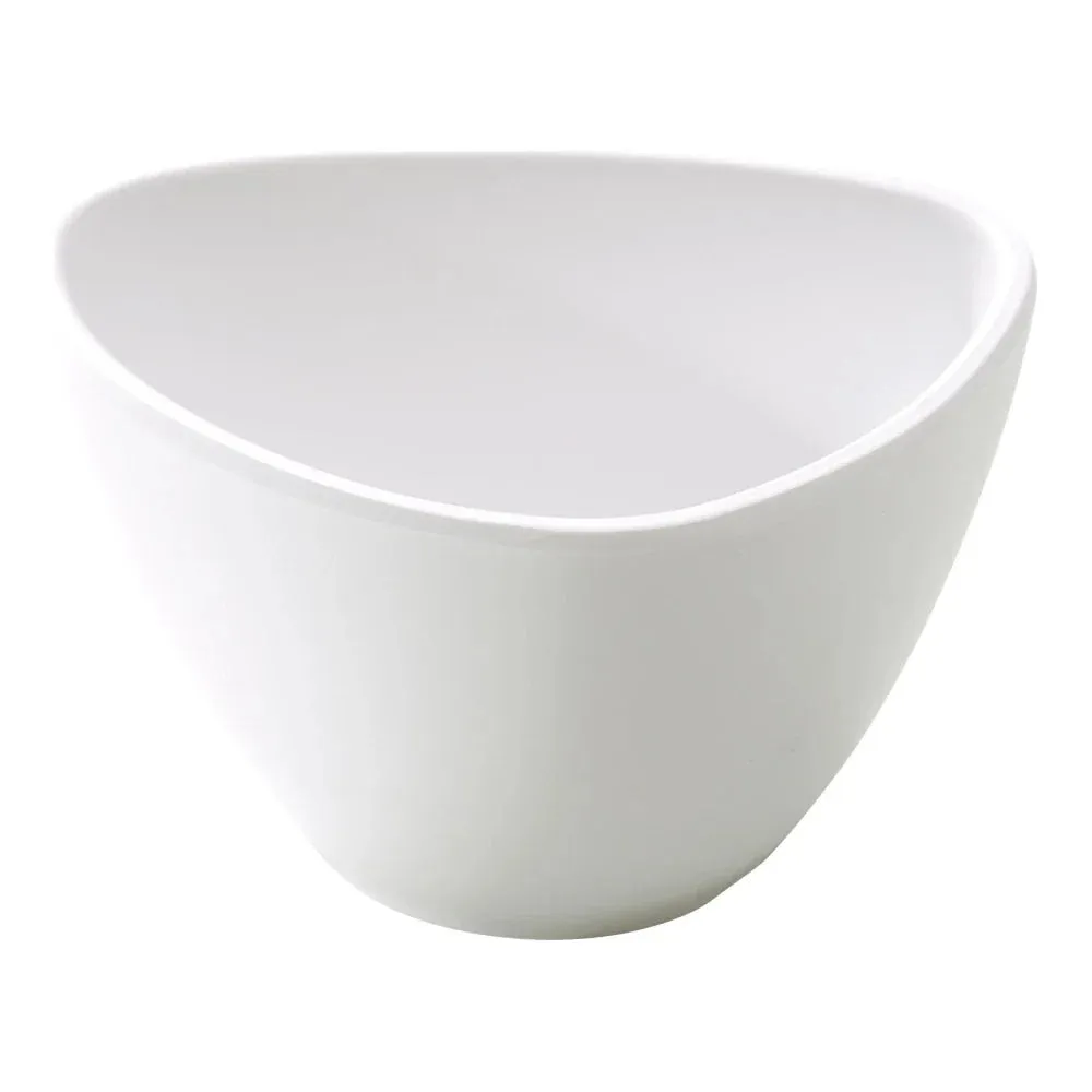Yanco MO-304 Moderne 4" Triangular Moderne Bowl, White Melamine, 8oz - Pack of 48